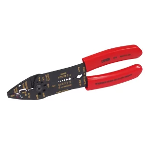 Pinza pelacable con mango aircushion 10-22 AWG de 8-3/4" poncha terminales, Urrea, 299