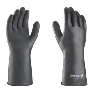 Guante negro de látex 13 pulgadas contra ácidos, 56-300, DermaCare