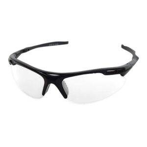 El Lente Titan Claro está fabricado de policarbonato, soporte nasal universal, filtro UV, con tratamiento antirayaduras. Mica clara con diseño aerodinámico